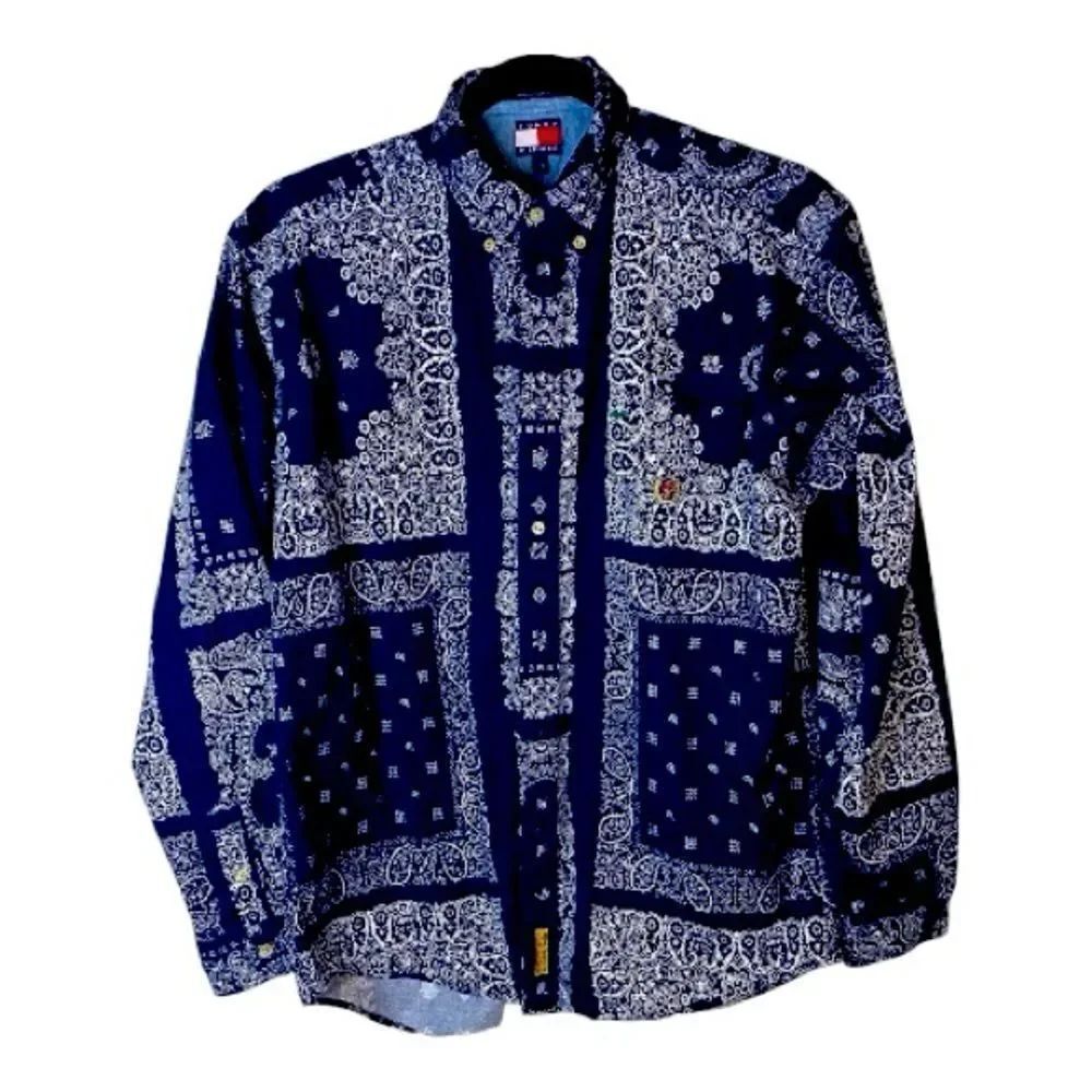 Tommy Hilfiger Vintage Bandana Print Shirt Sz XL